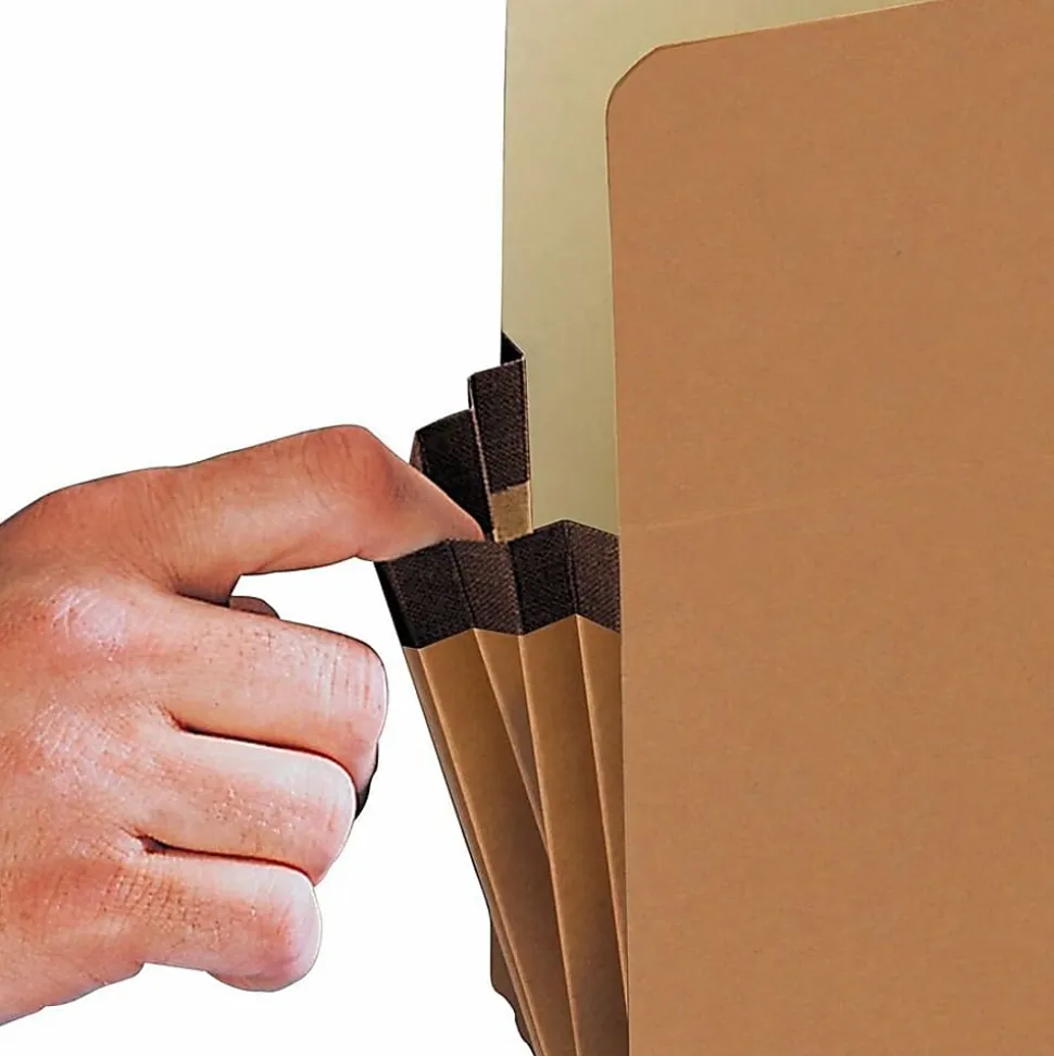 Smead® Straight-Cut Tab Redrope File Pockets, Legal Size, 3 1/2" Expansion, 30% Recycled, Redrope, Box Of 50