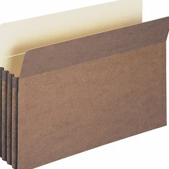 Smead® Straight-Cut Tab Redrope File Pockets, Legal Size, 3 1/2