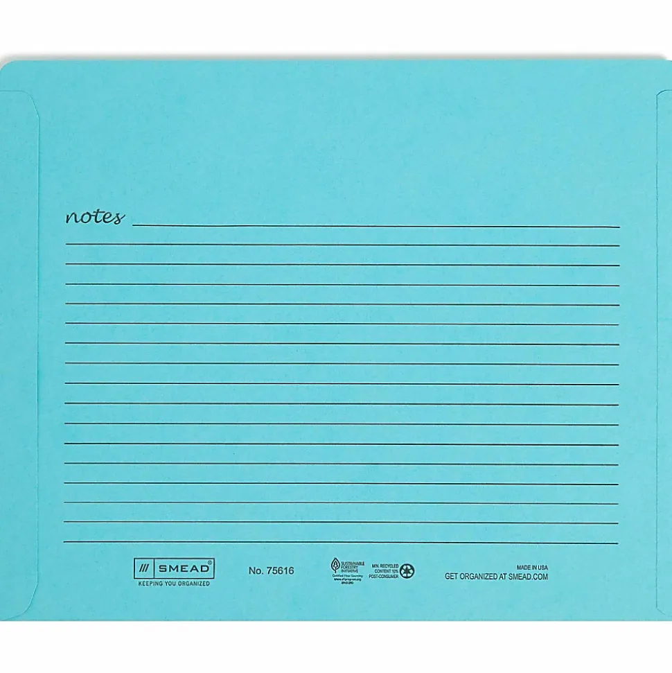 Smead Straight Tab Cut Letter Recycled File Jacket, 75616