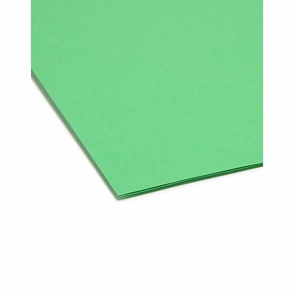 Smead® SuperTab® File Folders, Letter Size, 1/3 Cut, Assorted Colors, Box Of 100