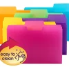 Smead® SuperTab File Folders, Letter Size, 1/3 Cut, Assorted Colors, Pack Of 18