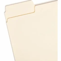 Smead® SuperTab® File Folders, Letter Size, 1/3 Cut, Manila, Box Of 100