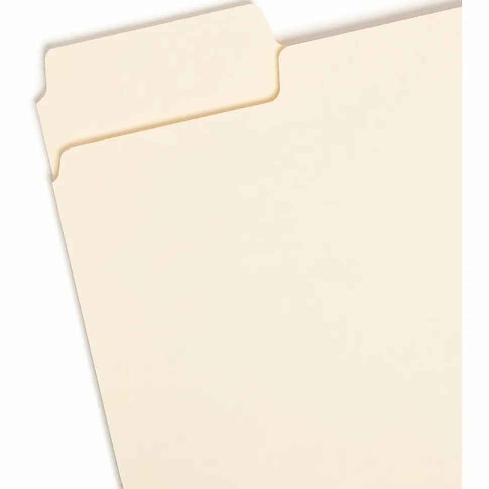 Smead® SuperTab® File Folders, Letter Size, 1/3 Cut, Manila, Box Of 100