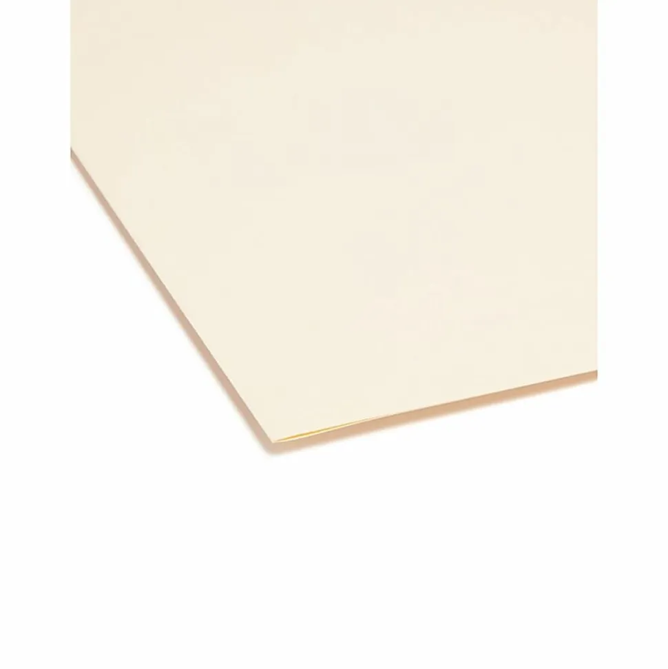Smead® SuperTab® File Folders, Letter Size, 1/3 Cut, Manila, Box Of 100