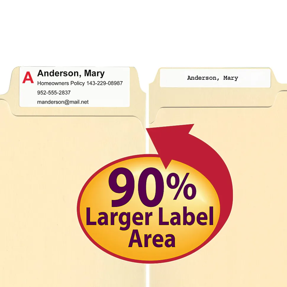 Smead® SuperTab® File Folders, Legal Size, 1/3 Cut, Manila, Box Of 100