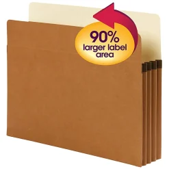 Smead® SuperTab® File Pockets, Letter Size, 3 1/2
