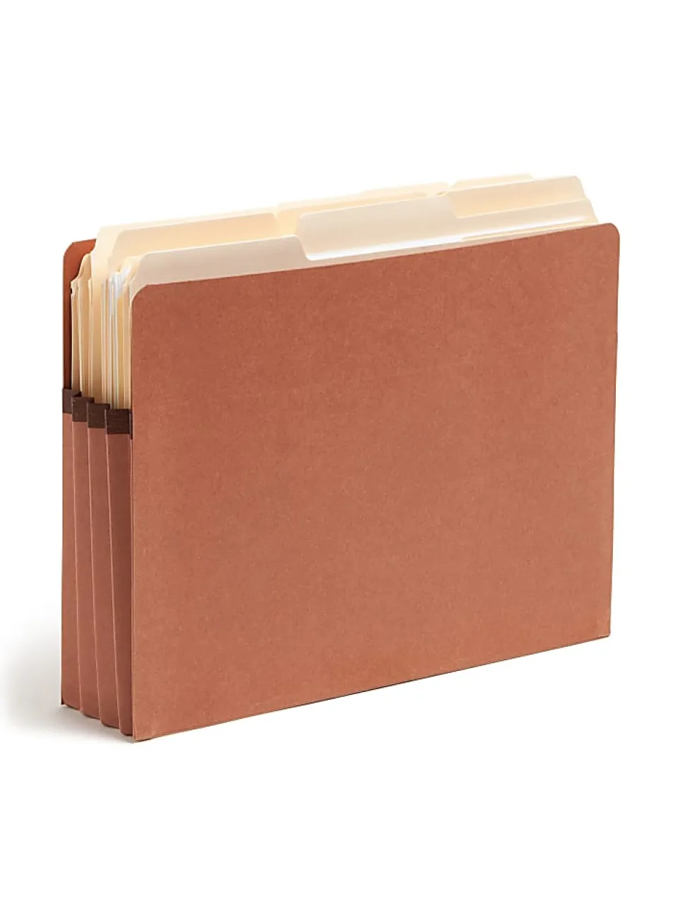 Smead® SuperTab® File Pockets, Straight Cut, Letter Size, 30% Recycled, Redrope, Box Of 10