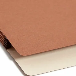 SmeadĀ® SuperTabĀ® File Pockets, Straight Cut, Letter Size, 30% Recycled, Redrope, Box Of 25