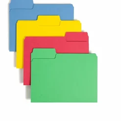Smead® SuperTab® Heavyweight File Folders, Letter Size, Assorted Colors, Box Of 50