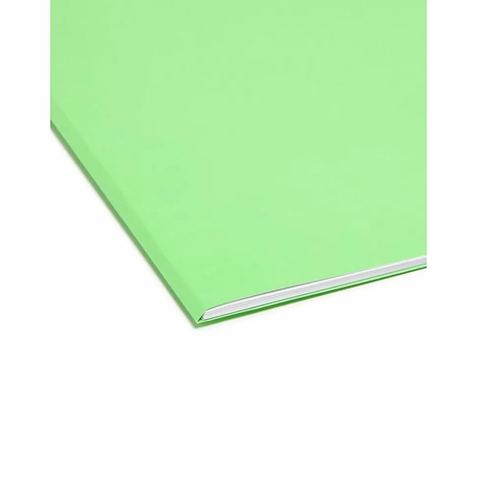 Smead SuperTab 1/3 Tab Cut Letter Recycled Top Tab File Folder, 8 1/2"x11", 3/4" Expansion, Top Tab Location, Pack of 24 - 11957