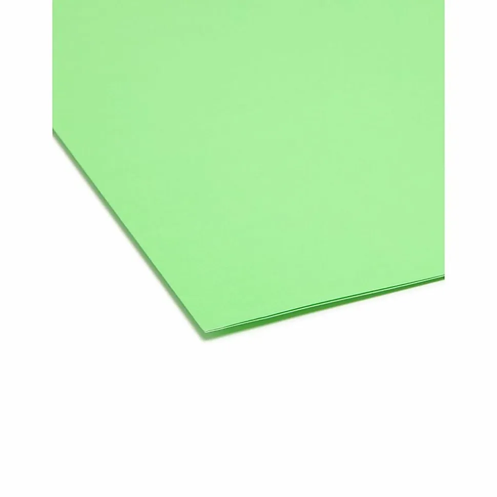 Smead SuperTab 1/3 Tab Cut Letter Recycled Top Tab File Folder, 8 1/2"x11", 3/4" Expansion, Top Tab Location, Pack of 24 - 11957