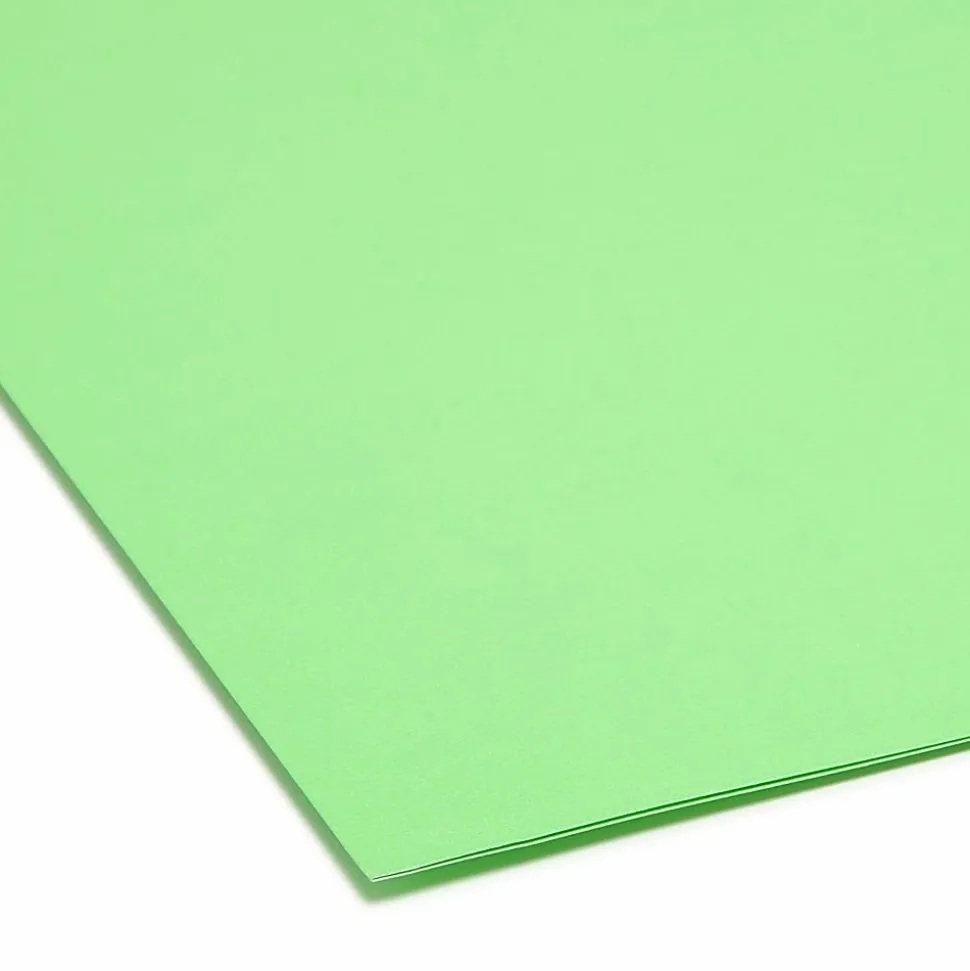 Smead SuperTab 1/3 Tab Cut Letter Recycled Top Tab File Folder, 8 1/2"x11", 3/4" Expansion, Top Tab Location, Pack of 24 - 11957