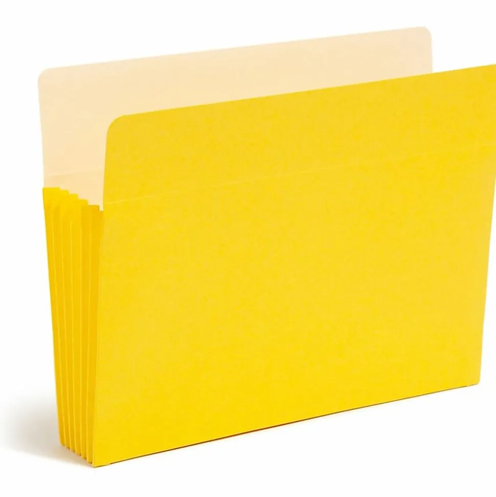 Smead® Top-Tab Expanding File Pockets, Letter Size, 5 1/4" Expansion, Assorted Colors, Pack Of 5