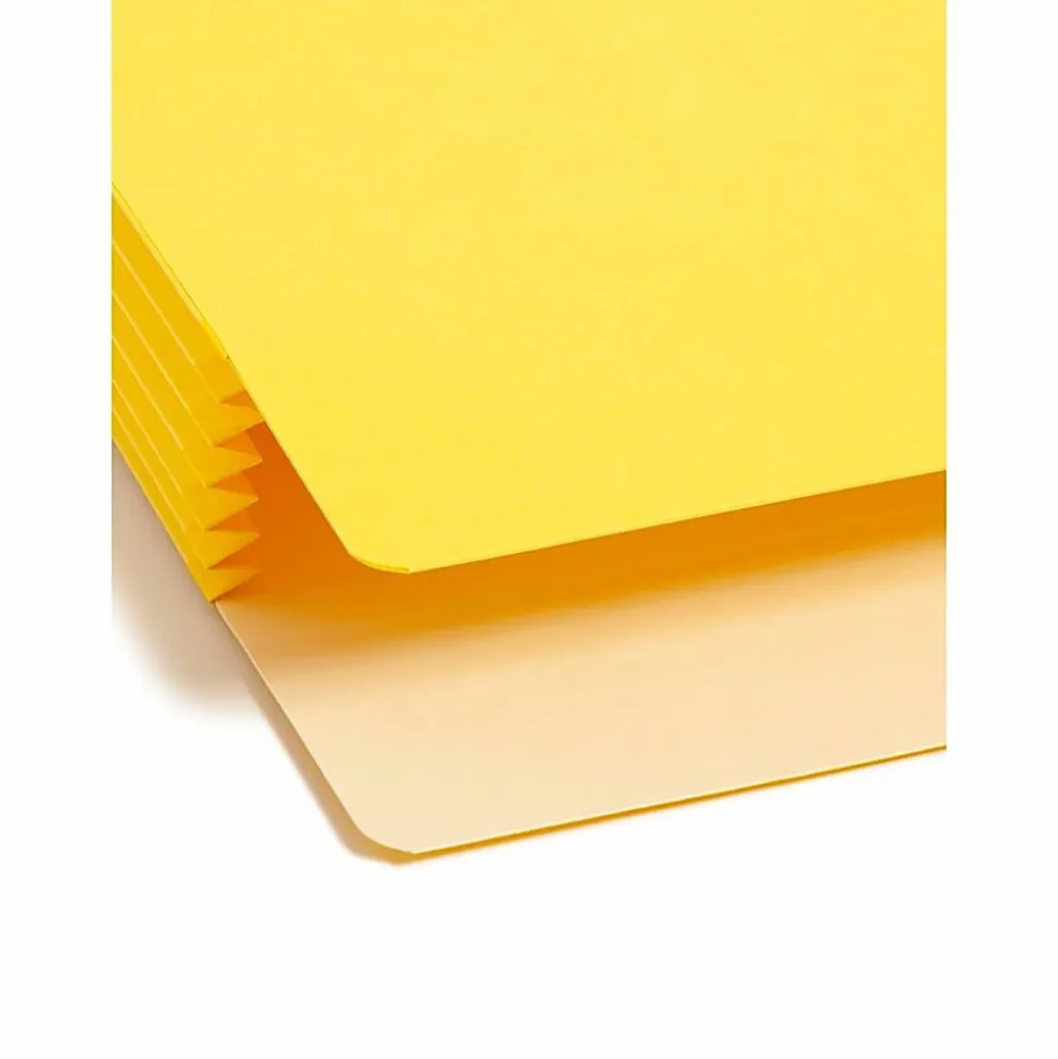 Smead® Top-Tab Expanding File Pockets, Letter Size, 5 1/4" Expansion, Assorted Colors, Pack Of 5