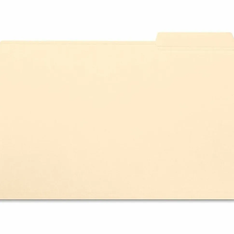 Smead Top Tab File Folders, Letter Size, 8 1/2" x 11", 1/3 Tab Cut, Right Tab Position, 3/4" Expansion, Manila, Carton Of 500 Folders