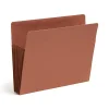 Smead® TUFF® End-Tab File Pockets, 5 1/4" Expansion, Letter Size, 30% Recycled, Redrope, Box Of 10