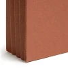 Smead® TUFF® End-Tab File Pockets, 3 1/2" Expansion, Letter Size, 30% Recycled, Redrope, Box Of 10