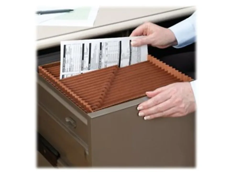 Smead® TUFF® Expanding File, 21 Pockets, A–Z, 15" x 10", Legal Size, 30% Recycled, Brown