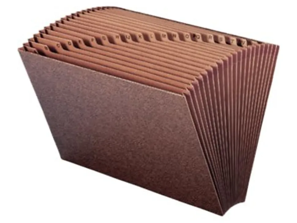 Smead® TUFF® Expanding File, 21 Pockets, A–Z, 15" x 10", Legal Size, 30% Recycled, Brown