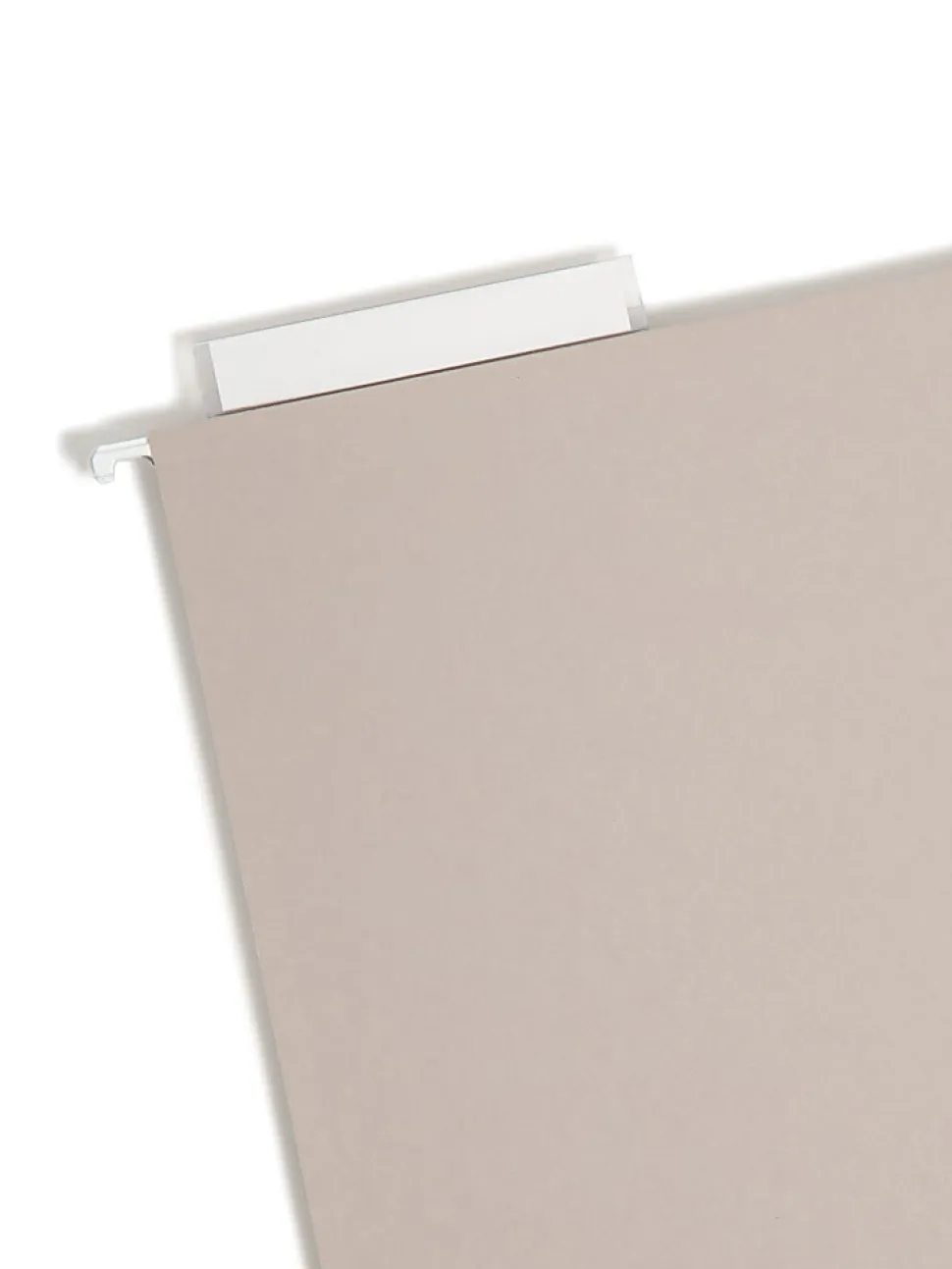 Smead® TUFF® Hanging Box Bottom Folder with Easy Slide Tab, 2" Expansion, Legal Size, Steel Gray, Box of 18