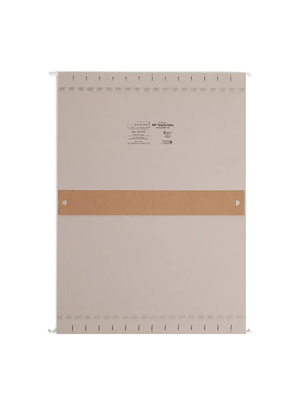 Smead® TUFF® Hanging Box Bottom Folder with Easy Slide Tab, 2" Expansion, Legal Size, Steel Gray, Box of 18