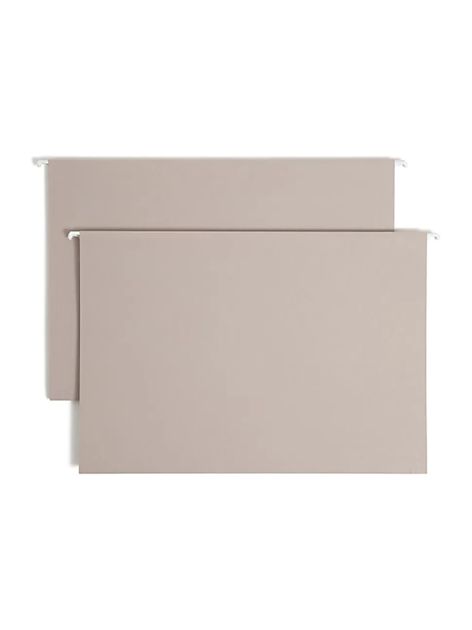 Smead® TUFF® Hanging Box Bottom Folder with Easy Slide Tab, 2" Expansion, Legal Size, Steel Gray, Box of 18