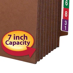 Smead® TUFF® Pocket File Pockets, End-Tab, Letter Size, 7