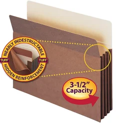 Smead® TUFF® Pocket File Pockets, 3 1/2