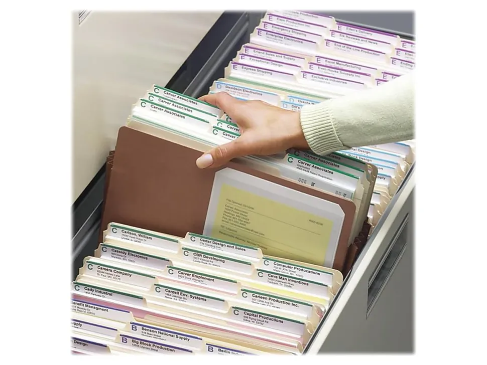 Smead® TUFF® Pocket File Pockets, 7" Expansion, 9 1/2" x 11 3/4", 30% Recycled, Redrope, Pack Of 5