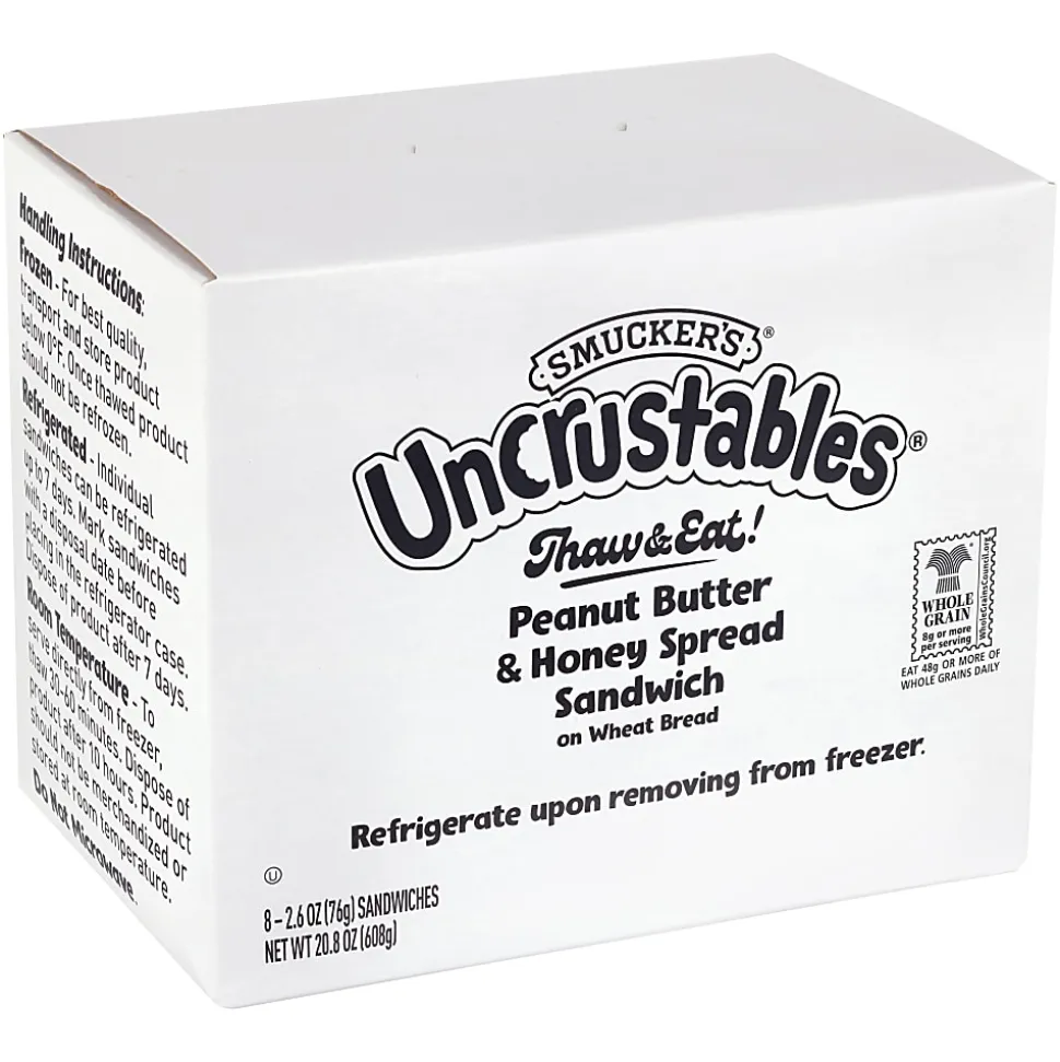 Smucker's Peanut Butter & Honey Wheat Uncrustables, 2.6 Oz, Total Qty 16