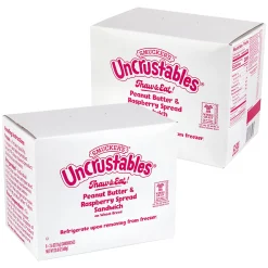 Smucker's Peanut Butter & Raspberry Wheat Uncrustables, 2.6 Oz, Total Qty 16