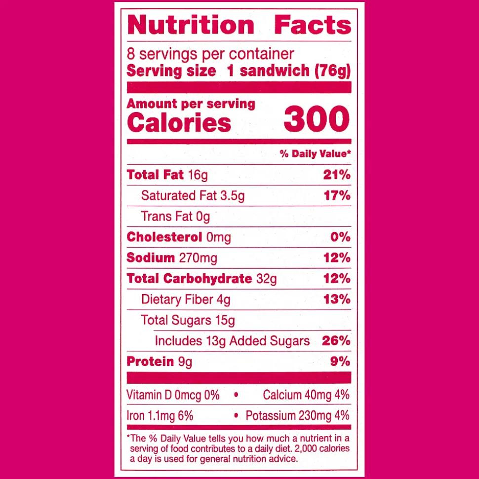 Smucker's Peanut Butter & Raspberry Wheat Uncrustables, 2.6 Oz, Total Qty 16