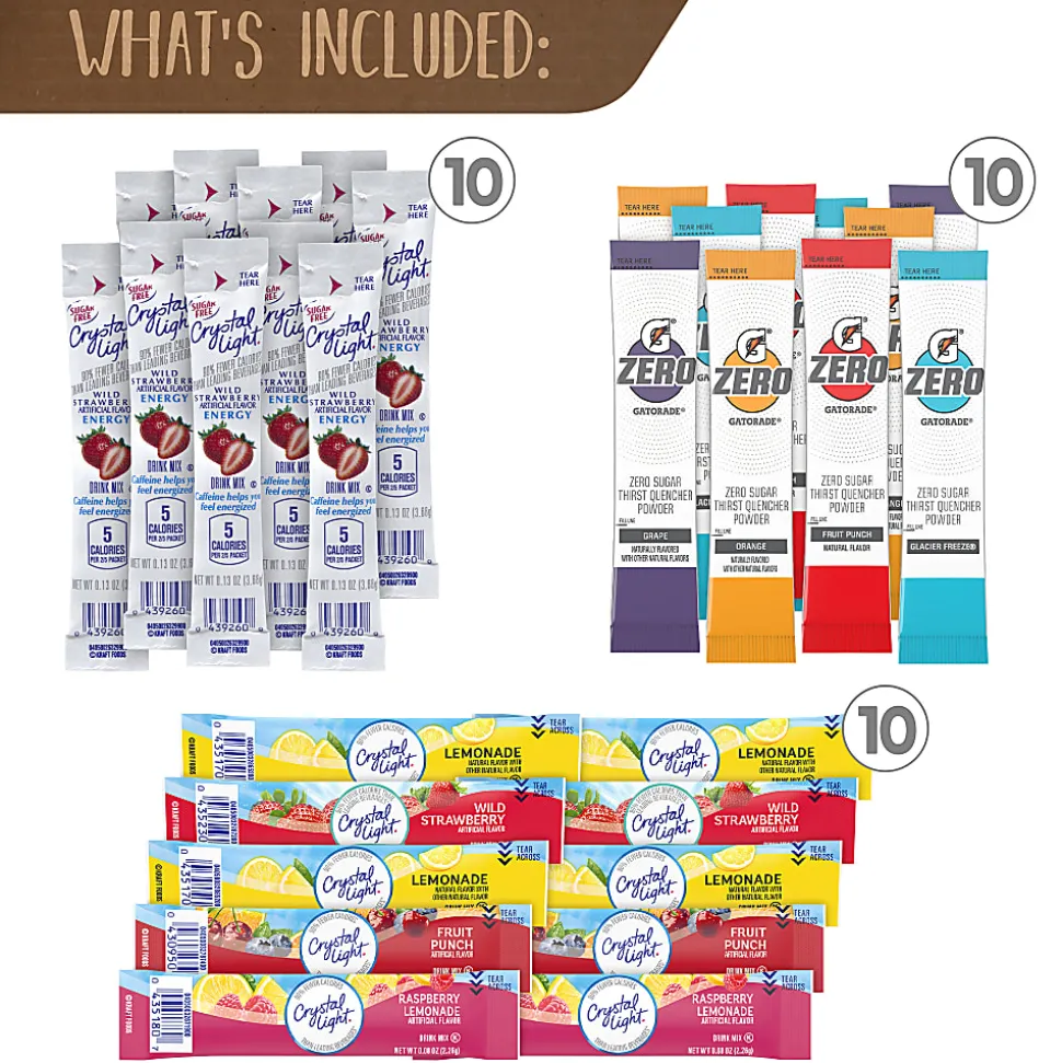 Snack Box Pros Drink Mixes Snack Box, Box Of 50 Drinks