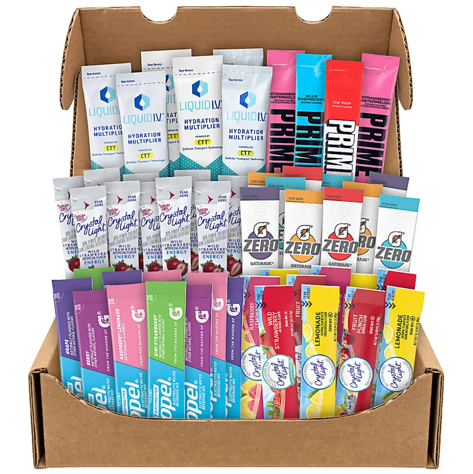Snack Box Pros Drink Mixes Snack Box, Box Of 50 Drinks