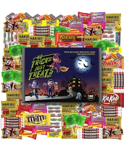 Snack Box Pros No Tricks Just Treats Halloween Snack Box, Box Of 140 Pieces
