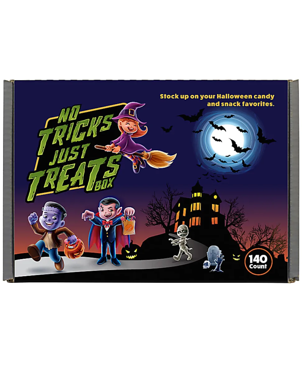 Snack Box Pros No Tricks Just Treats Halloween Snack Box, Box Of 140 Pieces