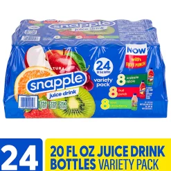 Snapple All Natural Juice Drink, 20 Oz Bottle, Pack Of 24 Bottles