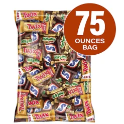 Snickers, Twix And Milky Way Minis Candy Variety Mix, 75 Oz, Total Qty 1