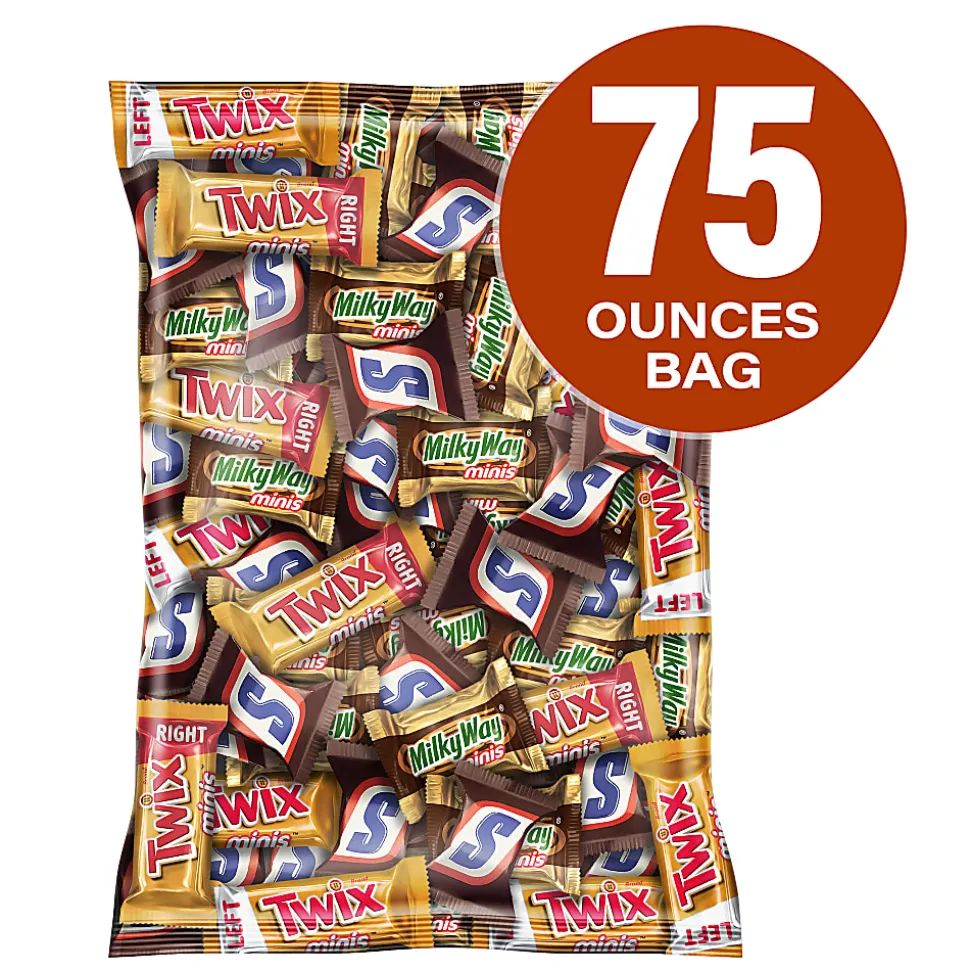 Snickers, Twix And Milky Way Minis Candy Variety Mix, 75 Oz, Total Qty 1