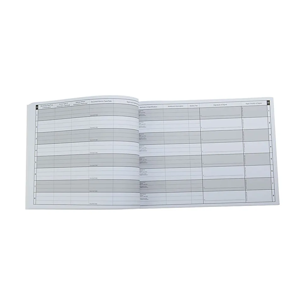 Soft Cover Journal of Notarial Acts Logbook For Notary Public Transactions, 11" x 8 1/2", 116 Pages