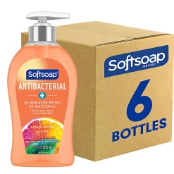 Softsoap Antibacterial Liquid Hand Soap Pump, 11.25 (332.7 mL) oz., Pack of 6, Crisp Clean Scent - 03562CT