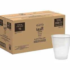 Solo Cup Dart Conex Plastic Cold Cups, 5 Oz, Translucent, Case Of 25 Cups