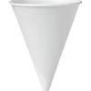 Solo Cup Paper Cone Water Cups, White, 4 Oz, Case of 5,000