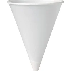 Solo Cup Paper Cone Water Cups, White, 4 Oz, Case of 5,000