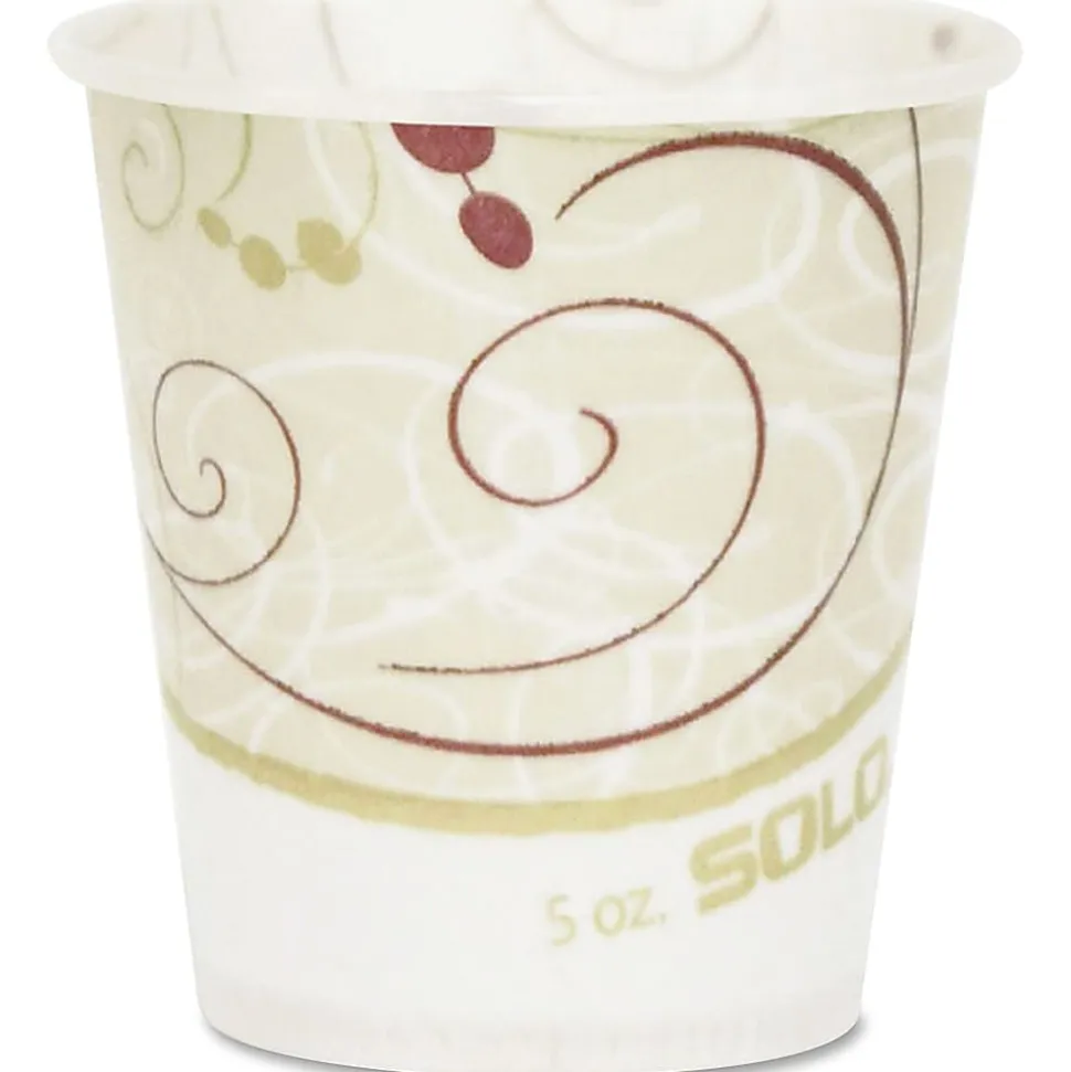 Solo Cup Paper Water Cups, Waxed, 5 oz.,100/Pack