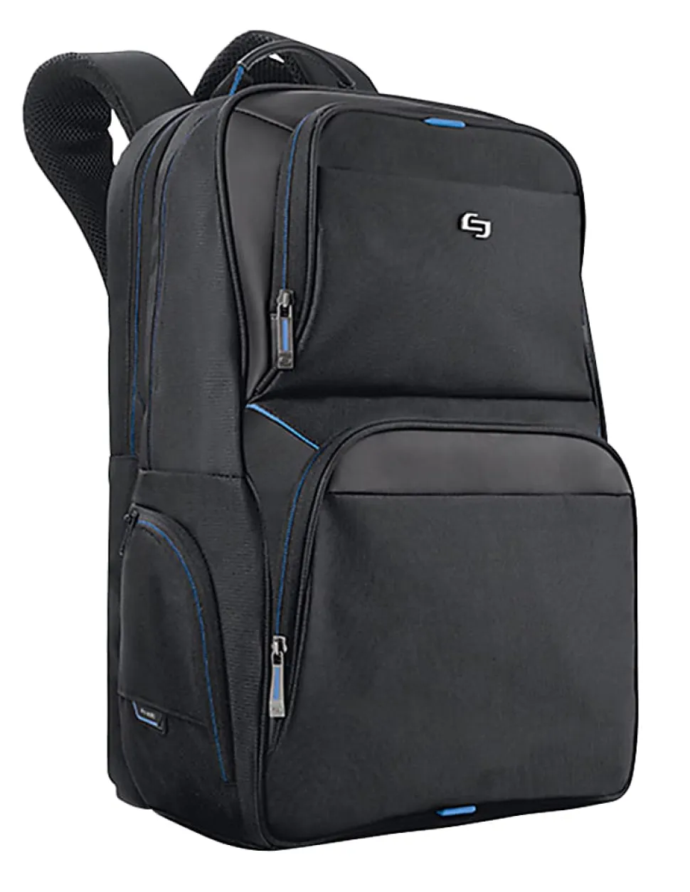 Solo New York Backpack With 17.3" Laptop Pocket, Black/Blue