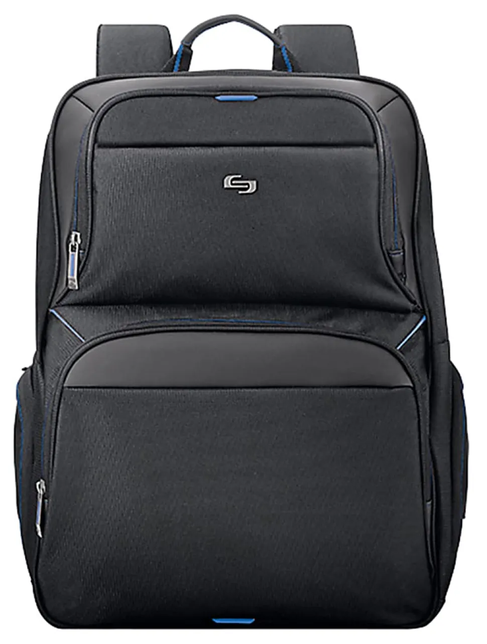 Solo New York Backpack With 17.3" Laptop Pocket, Black/Blue