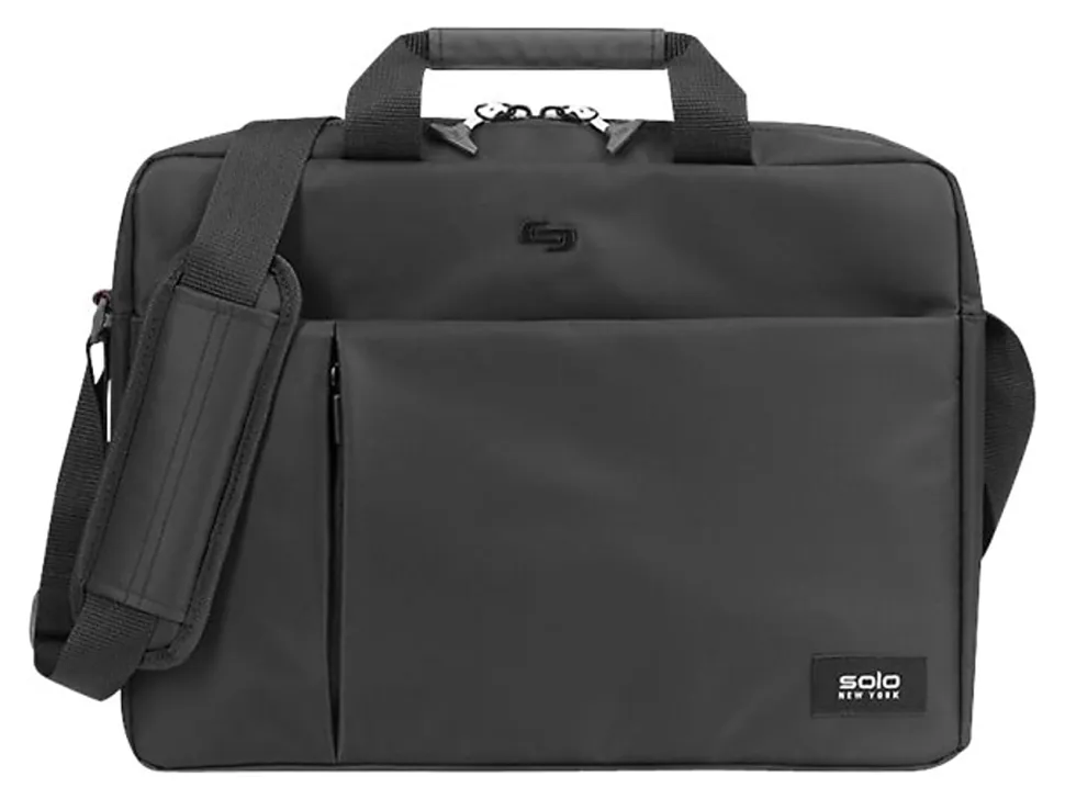 Solo New York Lead Slim Briefcase With 15.6" Laptop Pocket, Black
