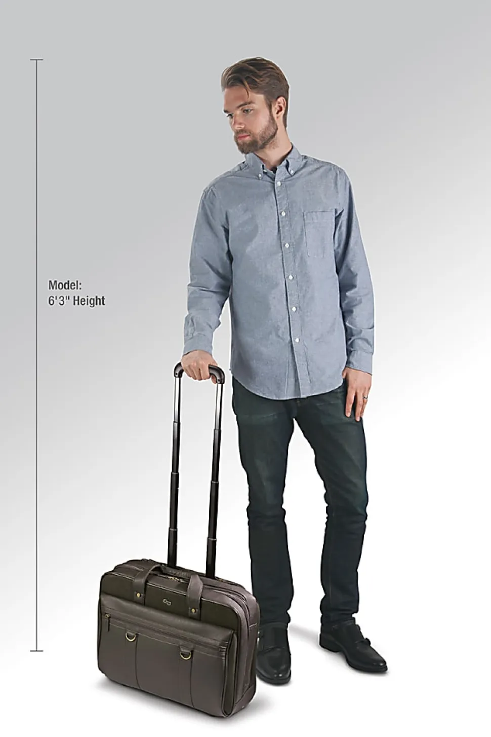 Solo New York MacDougal 17.3" Laptop Rolling Case, Brown/Olive