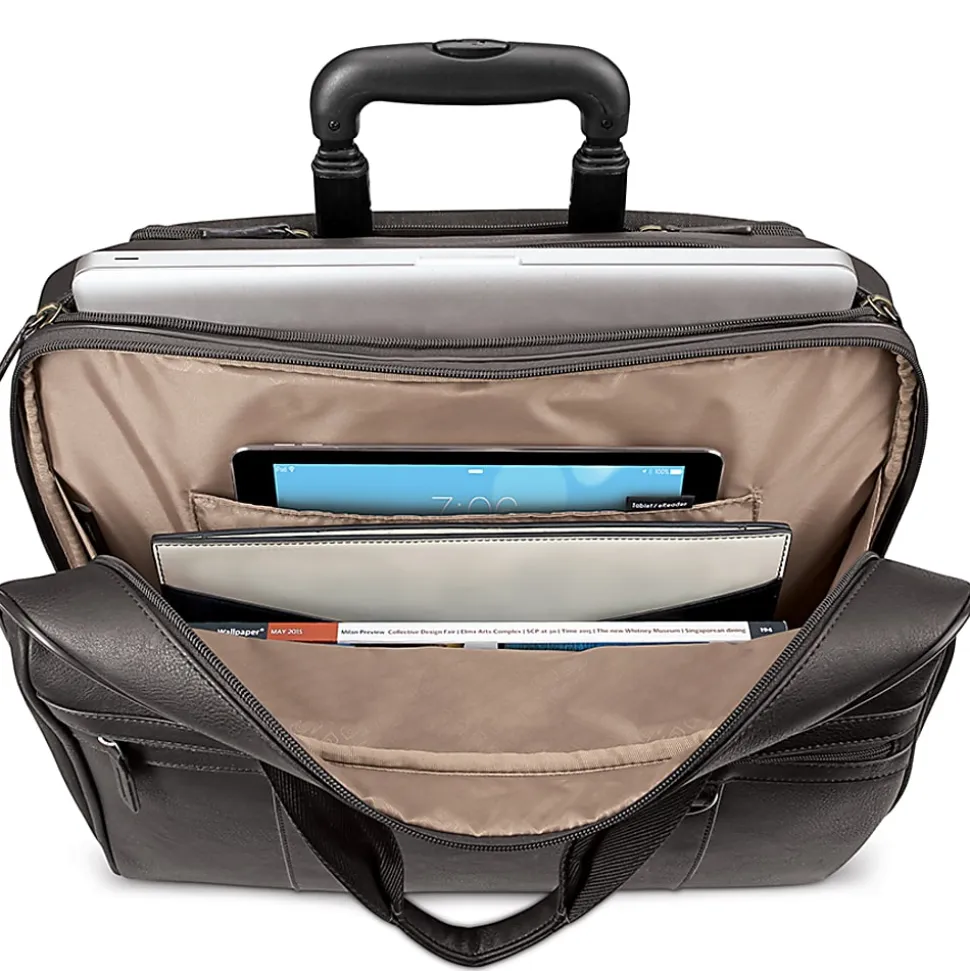 Solo New York MacDougal 17.3" Laptop Rolling Case, Brown/Olive